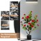 2pcs 38" Artificial Camellia Tree Flower Plant in Yellow Cement